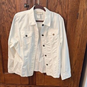 Jones New York White Denim Jacket